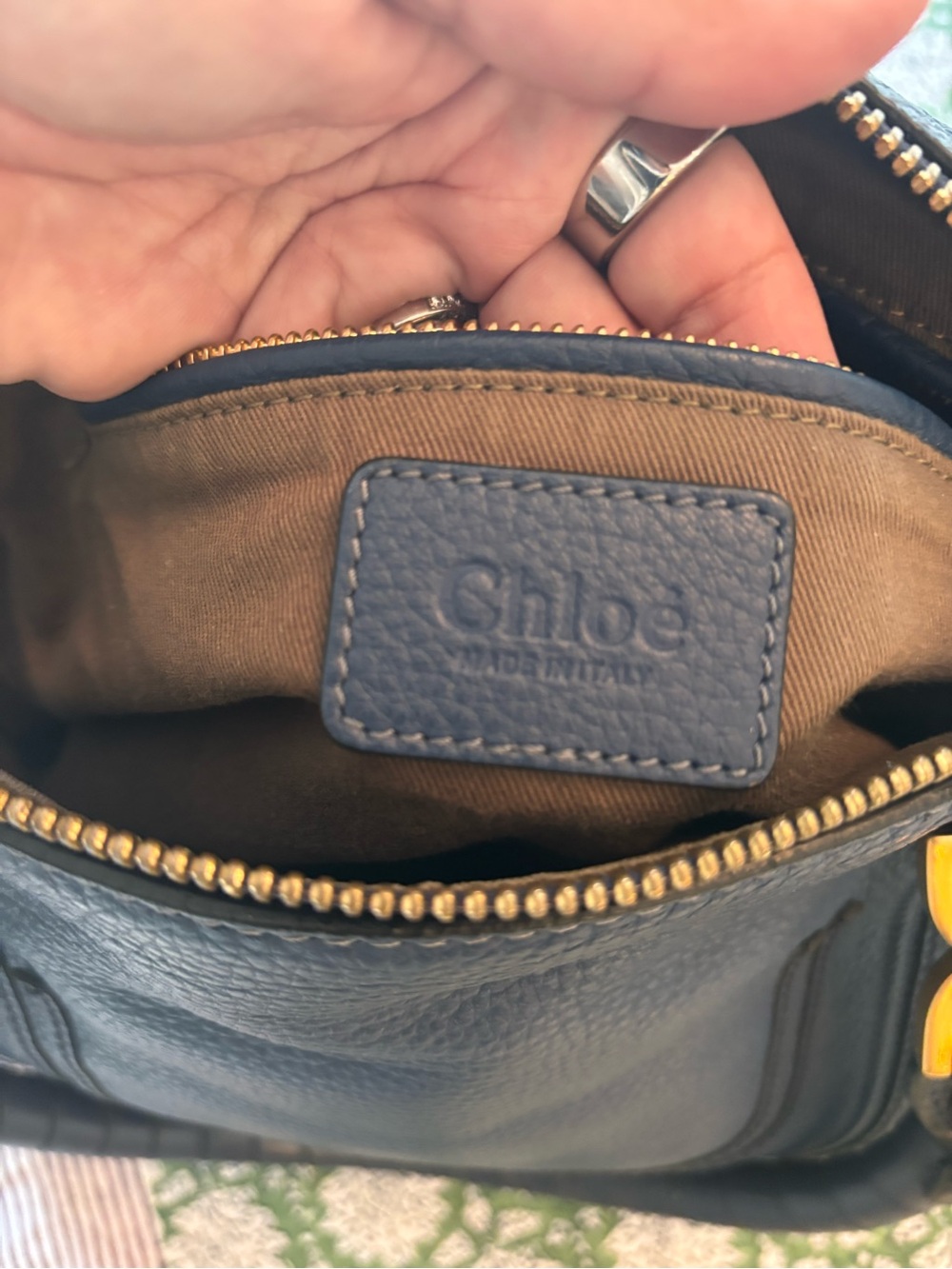 Chloe Marcie Leather crossbody with Gold Hardware - Picture 12 of 13